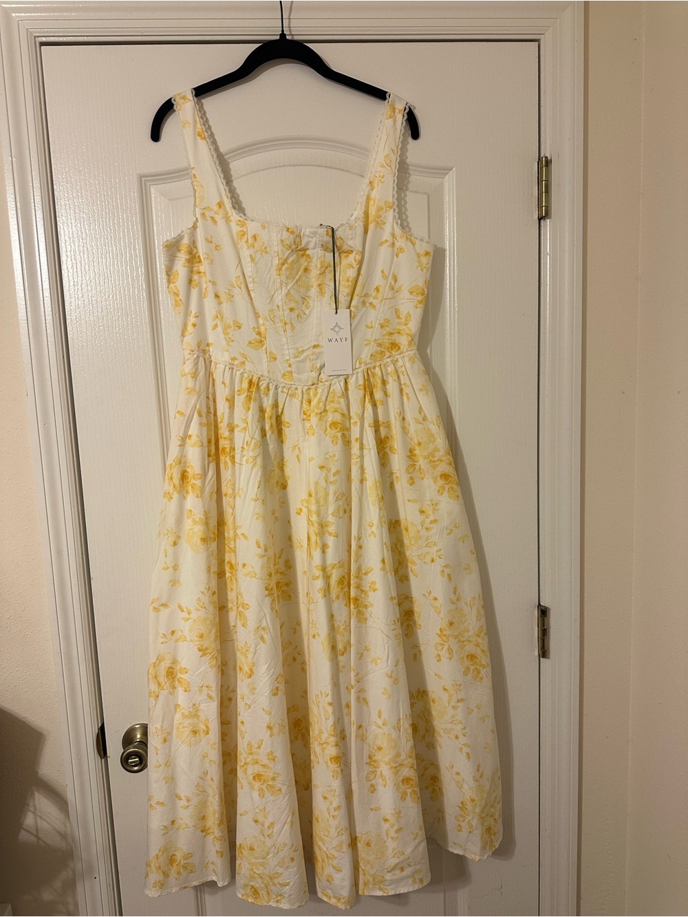 WAYF Desi Corset Midi Dress NWT